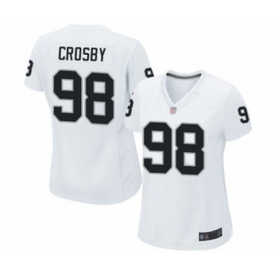 Women's Oakland Raiders 98 Maxx Crosby Game White Football Jersey