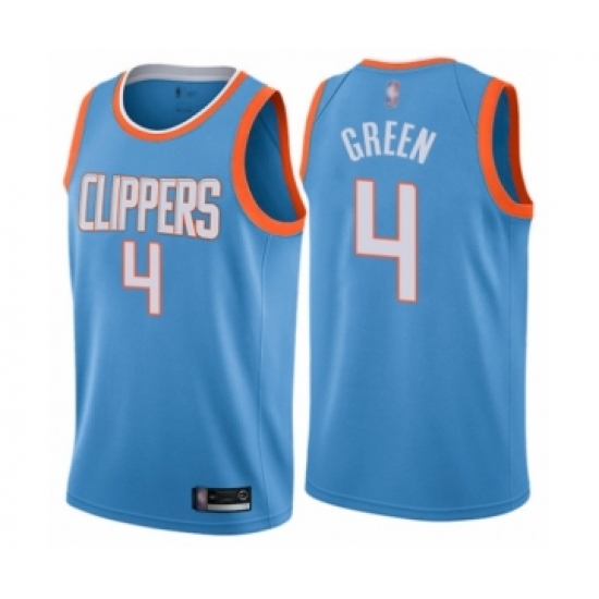 Youth Los Angeles Clippers 4 JaMychal Green Swingman Blue Basketball Jersey - City Edition