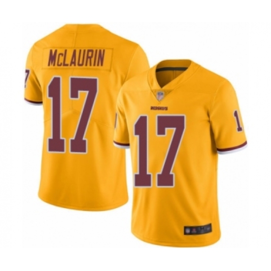 Men's Washington Redskins 17 Terry McLaurin Limited Gold Rush Vapor Untouchable Football Jersey
