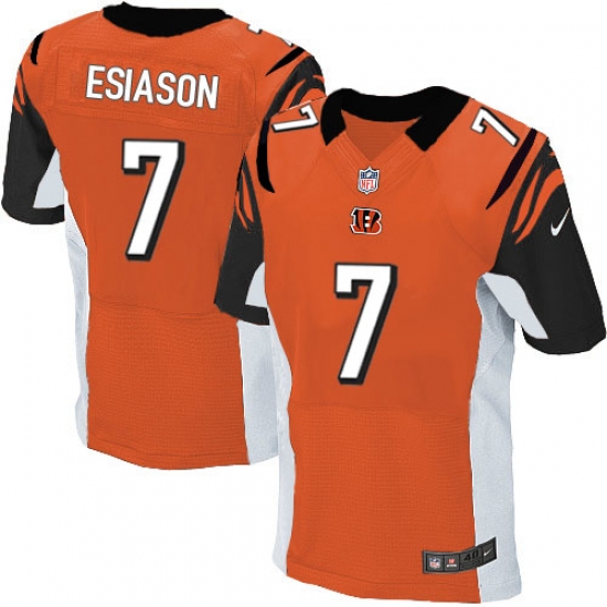 Men's Nike Cincinnati Bengals 7 Boomer Esiason Elite Orange Alternate NFL Jersey