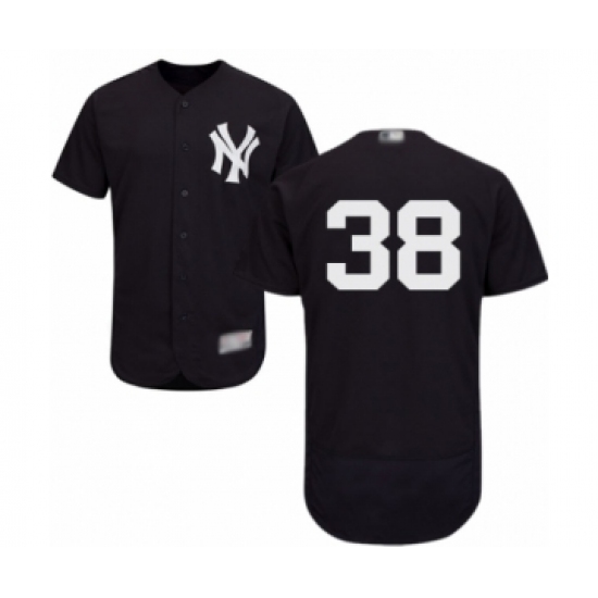 Men's New York Yankees 38 Cameron Maybin Navy Blue Alternate Flex Base Authentic Collection Baseball Jersey