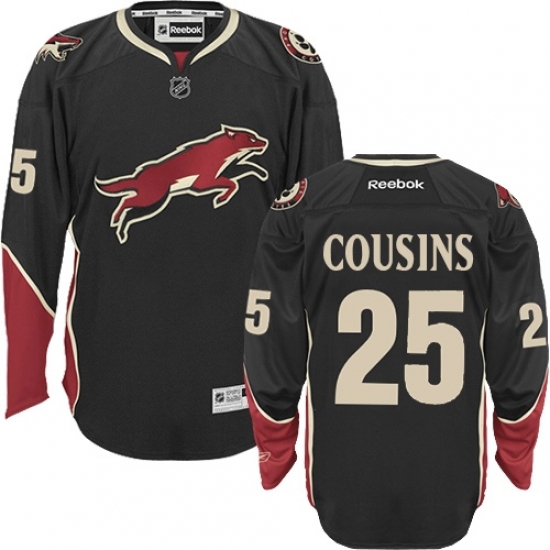 Women's Reebok Arizona Coyotes 25 Nick Cousins Premier Black Third NHL Jersey