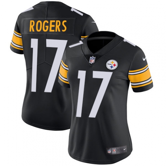 Women's Nike Pittsburgh Steelers 17 Eli Rogers Black Team Color Vapor Untouchable Limited Player NFL Jersey
