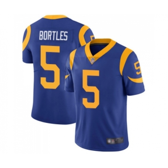 Men's Los Angeles Rams 5 Blake Bortles Royal Blue Alternate Vapor Untouchable Limited Player Football Jersey