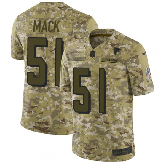 Youth Nike Atlanta Falcons 51 Alex Mack Limited Camo 2018 Salute to Service NFL Jersey
