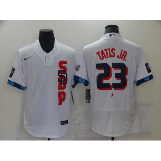 Men's San Diego Padres 23 Fernando Tatis Jr. Nike White 2021 MLB All-Star Game Authentic Jersey