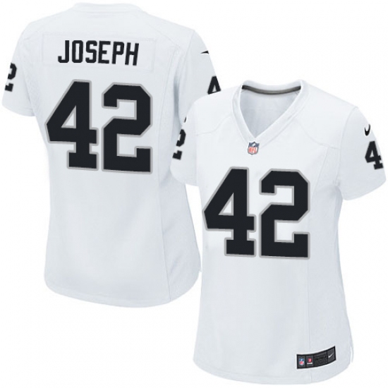 Women's Nike Oakland Raiders 42 Karl Joseph Game White NFL Jersey