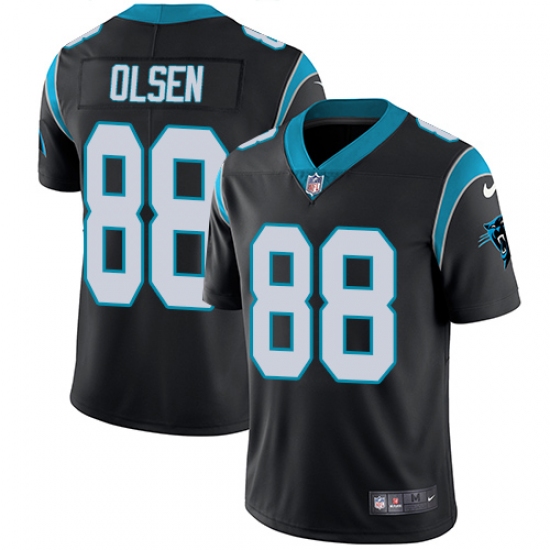 Men's Nike Carolina Panthers 88 Greg Olsen Black Team Color Vapor Untouchable Limited Player NFL Jersey