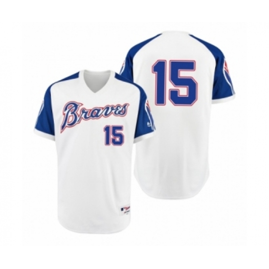 Youth Braves 15 Sean Newcomb White 1974 Turn Back the Clock Authentic Jersey