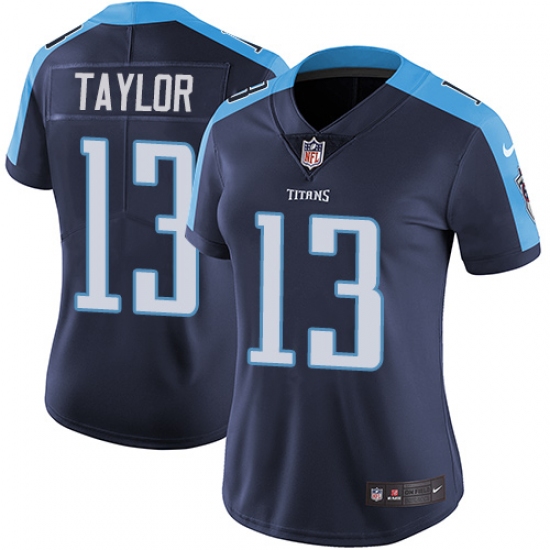 Women's Nike Tennessee Titans 13 Taywan Taylor Navy Blue Alternate Vapor Untouchable Limited Player NFL Jersey
