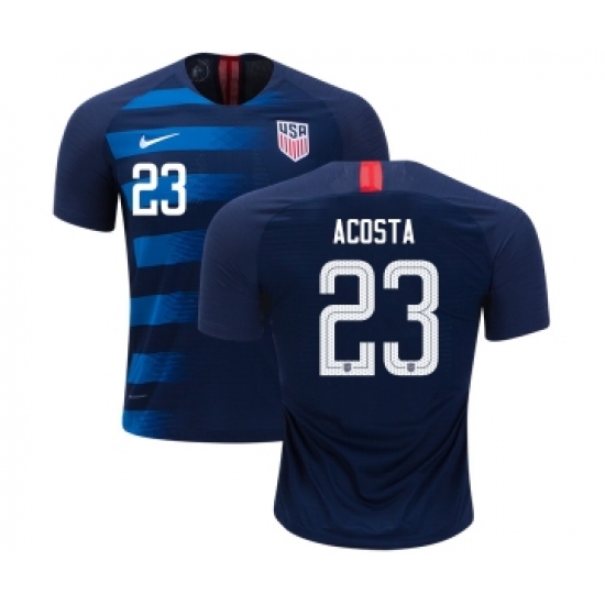 USA 23 Acosta Away Soccer Country Jersey