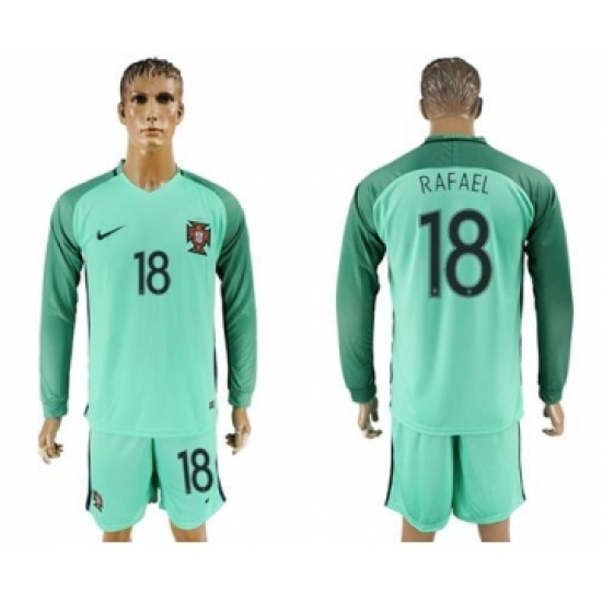 Portugal 18 Rafael Away Long Sleeves Soccer Country Jersey