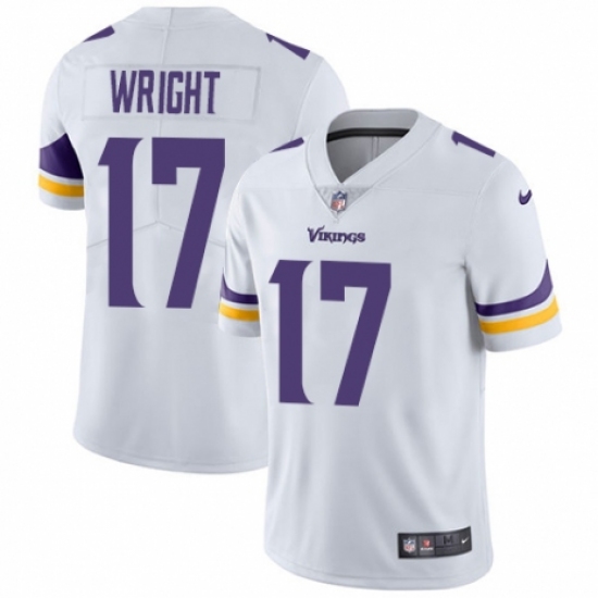 Men's Nike Minnesota Vikings 17 Kendall Wright White Vapor Untouchable Limited Player NFL Jersey