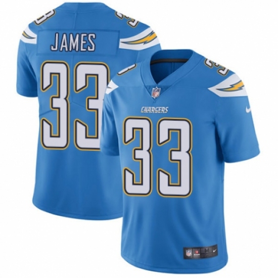 Men's Nike Los Angeles Chargers 33 Derwin James Electric Blue Alternate Vapor Untouchable Limited Player NFL Jersey