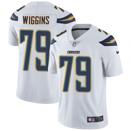 Youth Nike Los Angeles Chargers 79 Kenny Wiggins White Vapor Untouchable Limited Player NFL Jersey
