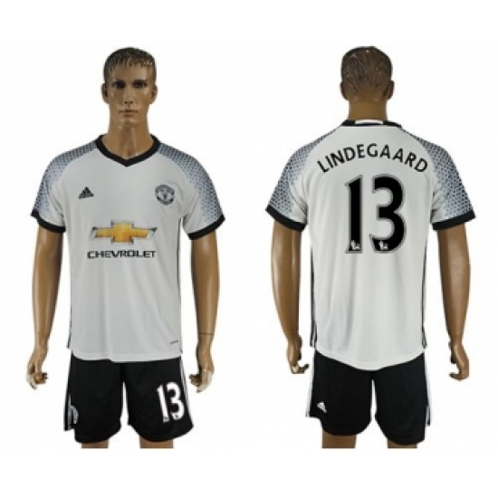 Manchester United 13 Lindegaard White Soccer Club Jersey