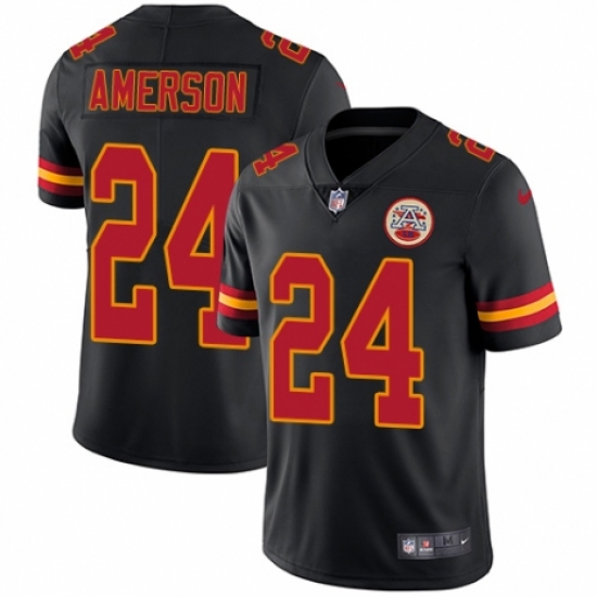 Men's Nike Kansas City Chiefs 24 David Amerson Limited Black Rush Vapor Untouchable NFL Jersey