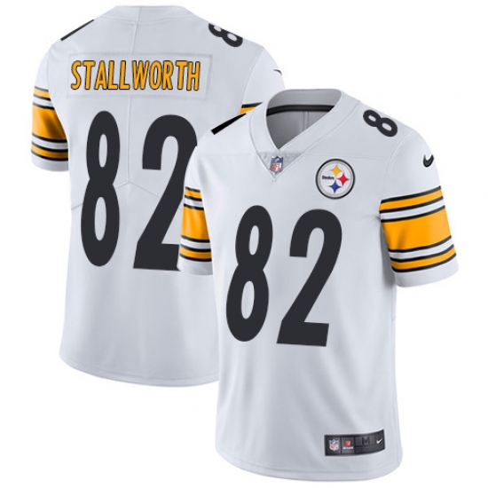 Men's Nike Pittsburgh Steelers 82 John Stallworth White Vapor Untouchable Limited Player NFL Jersey