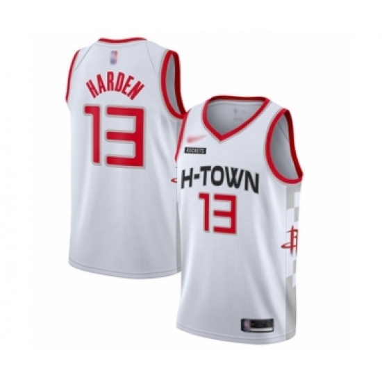 Women's Houston Rockets 13 James Harden Swingman White Basketball Jersey - 2019 20 City Edition