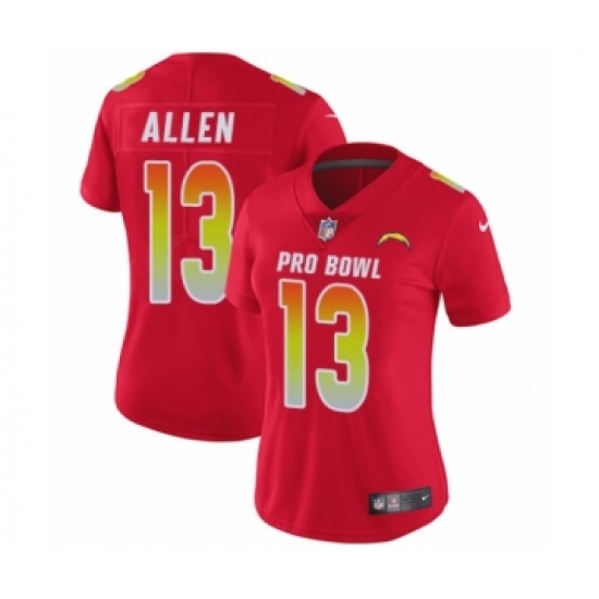 Women's Nike Los Angeles Chargers 13 Keenan Allen Limited Red AFC 2019 Pro Bowl NFL Jersey