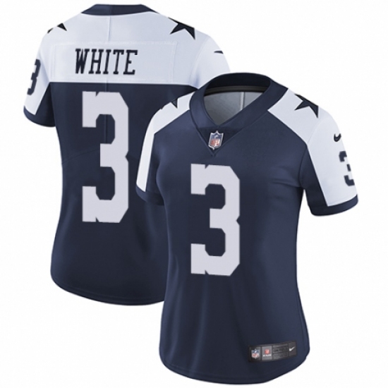 Women's Nike Dallas Cowboys 3 Mike White Navy Blue Throwback Alternate Vapor Untouchable Limited Player NFL Jersey