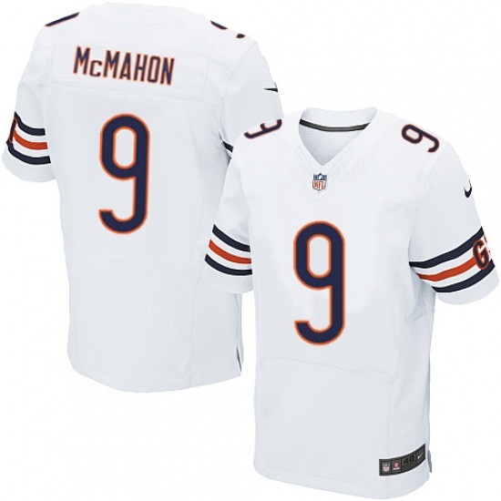 Men's Nike Chicago Bears 9 Jim McMahon Elite White NFL Jersey