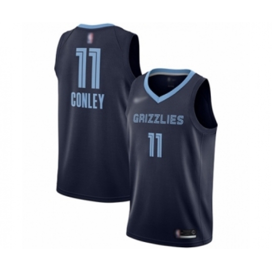 Women's Memphis Grizzlies 11 Mike Conley Swingman Navy Blue Finished Basketball Jersey - Icon Edition