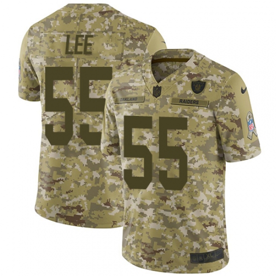 Youth Nike Oakland Raiders 55 Marquel Lee Limited Camo 2018 Salute to Service NFL Jersey