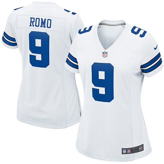 Women's Nike Dallas Cowboys 9 Tony Romo Game White NFL Jersey