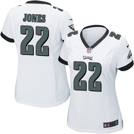 Women's Nike Philadelphia Eagles 22 Sidney Jones Game White NFL Jersey