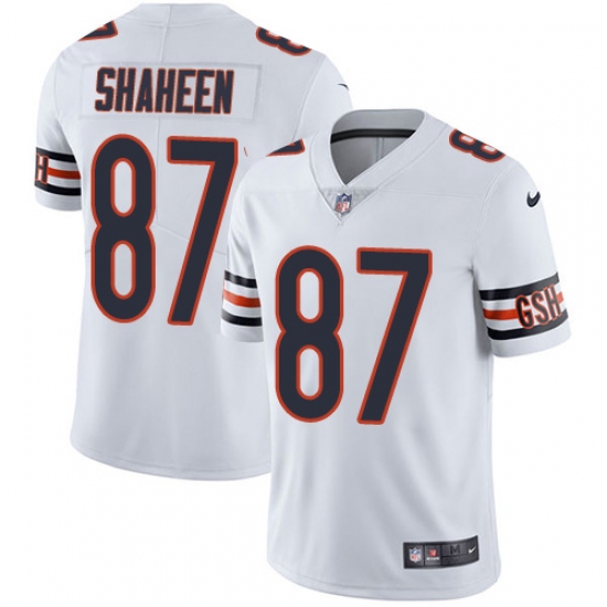 Men's Nike Chicago Bears 87 Adam Shaheen White Vapor Untouchable Limited Player NFL Jersey