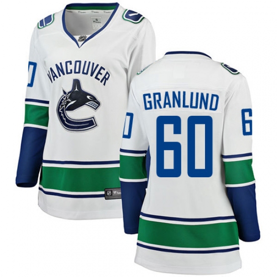 Women's Vancouver Canucks 60 Markus Granlund Fanatics Branded White Away Breakaway NHL Jersey