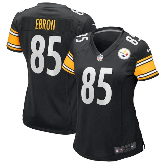 Women's Pittsburgh Steelers 85 Eric Ebron Nike Black Game Jersey