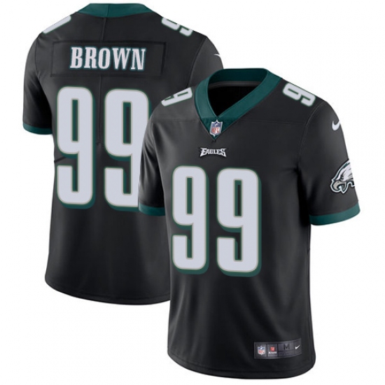 Men's Nike Philadelphia Eagles 99 Jerome Brown Black Alternate Vapor Untouchable Limited Player NFL Jersey