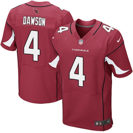Men's Nike Arizona Cardinals 4 Phil Dawson Elite Red Team Color NFL Jersey
