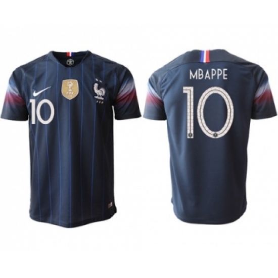France 10 Mbappe Home Thai Version Soccer Country Jersey
