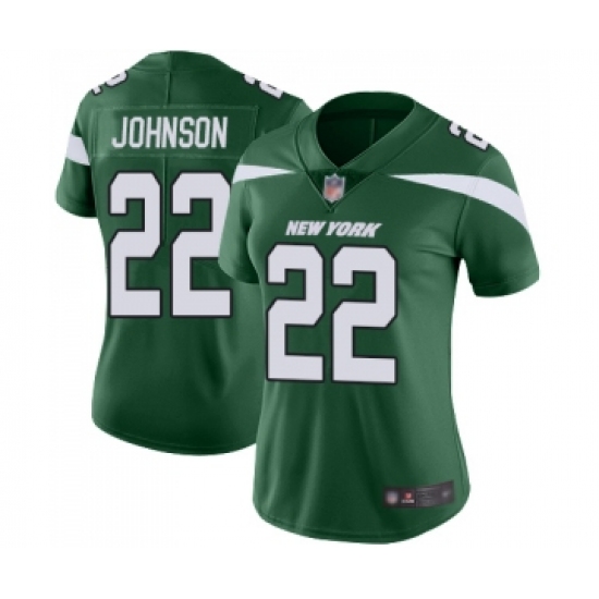 Women's New York Jets 22 Trumaine Johnson Green Team Color Vapor Untouchable Limited Player Football Jersey