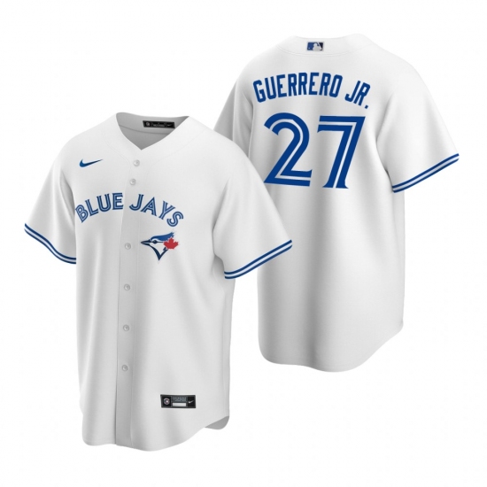 Men's Nike Toronto Blue Jays 27 Vladimir Guerrero Jr. White Home Stitched Baseball Jersey