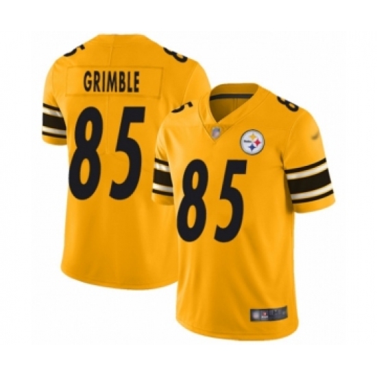 Women's Pittsburgh Steelers 85 Xavier Grimble Limited Gold Inverted Legend Football Jersey