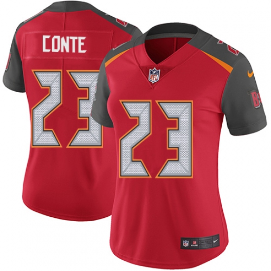 Women's Nike Tampa Bay Buccaneers 23 Chris Conte Red Team Color Vapor Untouchable Limited Player NFL Jersey