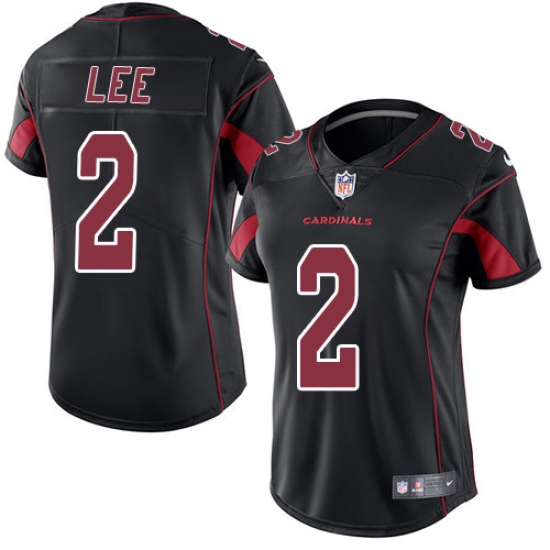 Women's Nike Arizona Cardinals 2 Andy Lee Limited Black Rush Vapor Untouchable NFL Jersey