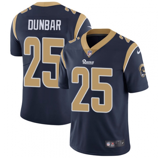 Men's Nike Los Angeles Rams 25 Lance Dunbar Navy Blue Team Color Vapor Untouchable Limited Player NFL Jersey