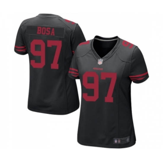 Women's San Francisco 49ers 97 Nick Bosa Game Black Football Jersey