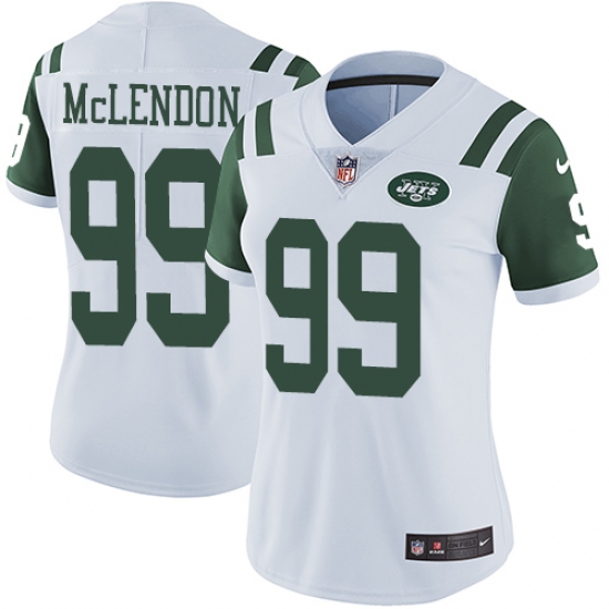 Women's Nike New York Jets 99 Steve McLendon White Vapor Untouchable Limited Player NFL Jersey
