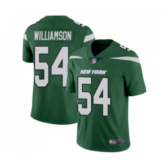 Youth New York Jets 54 Avery Williamson Green Team Color Vapor Untouchable Limited Player Football Jersey