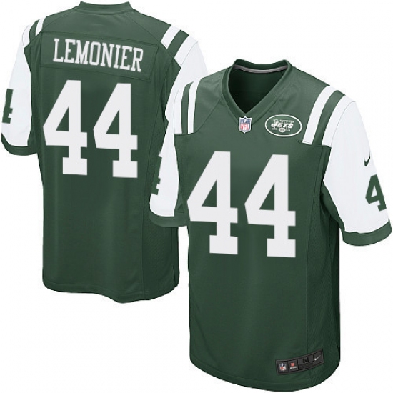 Men's Nike New York Jets 44 Corey Lemonier Game Green Team Color NFL Jersey