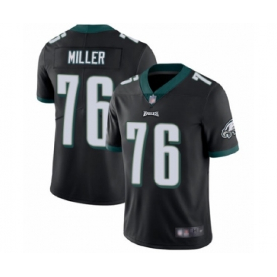 Men's Philadelphia Eagles 76 Shareef Miller Black Alternate Vapor Untouchable Limited Player Football Jersey