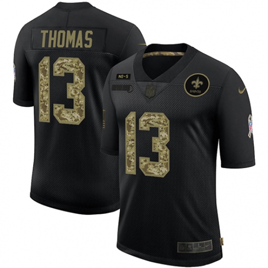 Men's New Orleans Saints 13 Michael Thomas Camo 2020 Salute To Service Limited Jersey