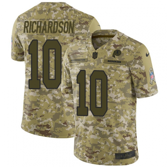 Youth Nike Washington Redskins 10 Paul Richardson Limited Camo 2018 Salute to Service NFL Jersey