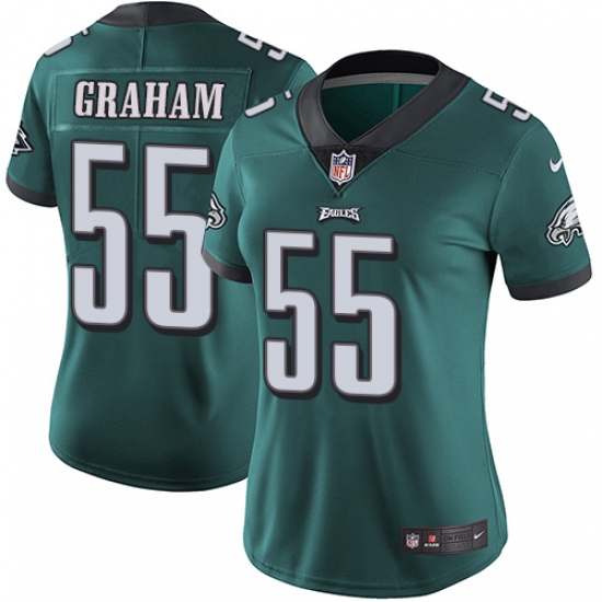 Women's Nike Philadelphia Eagles 55 Brandon Graham Midnight Green Team Color Vapor Untouchable Limited Player NFL Jersey